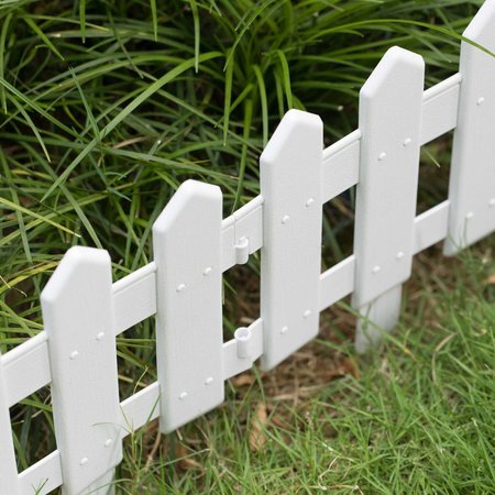 Gardenised Decorative Garden Ornamental Edging Border Lawn Picket Fence Landscape Path Panels, PK 6 QI004109.6